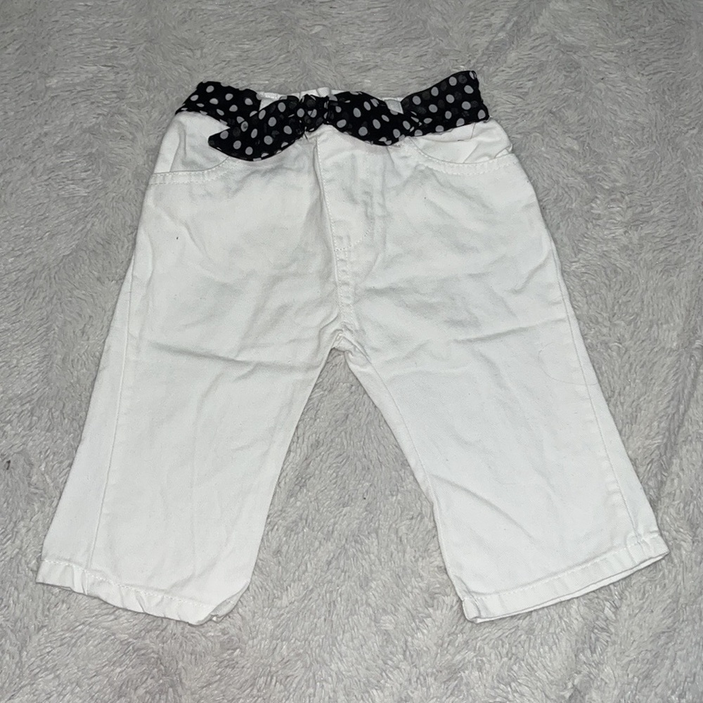 Nevada white jeans with belt baby girl 18 months clothing